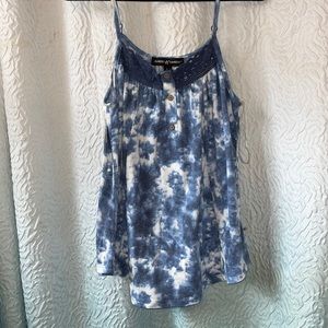Blue Tie Dye Tank Top